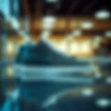 Stylish Nike Mid Blazer shoes on a reflective surface