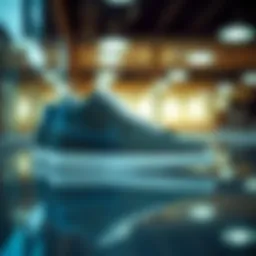 Stylish Nike Mid Blazer shoes on a reflective surface