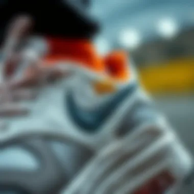 Close-up of Nike shoe detailing