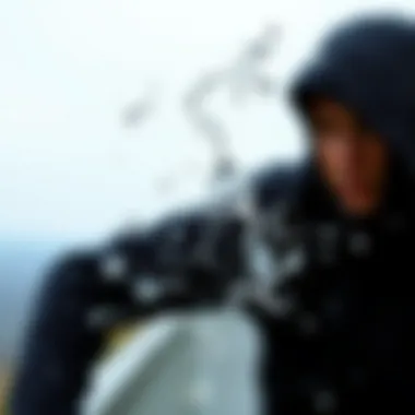 Demonstration of water-resistant features in action