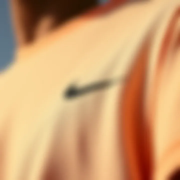 Close-up of high-quality fabric used in Nike T-shirts