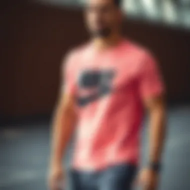 Stylish combination of Nike T-shirt with workout gear