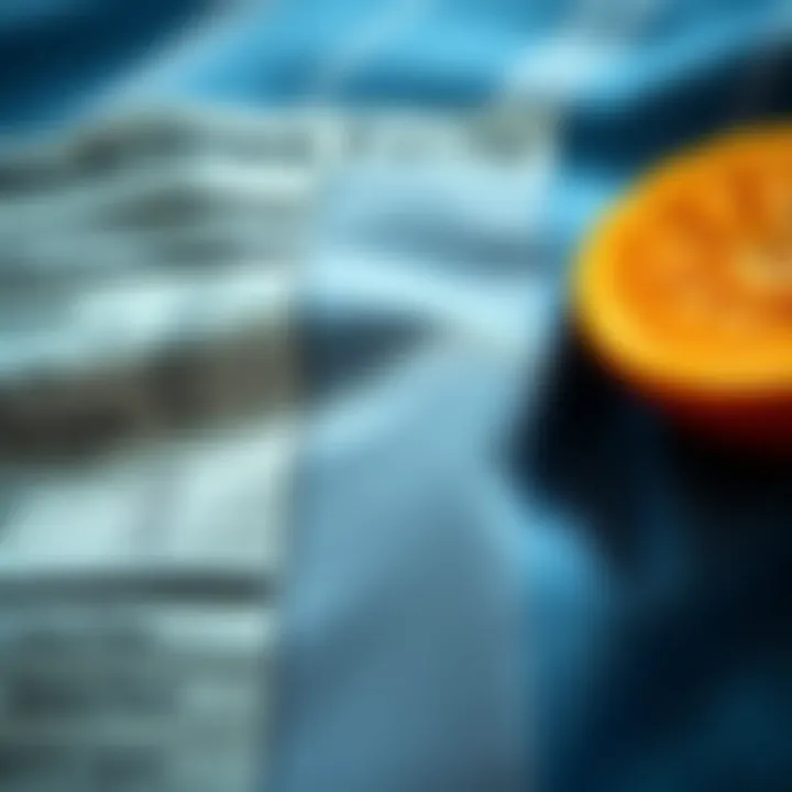 A close-up of nutritional labels highlighting benefits