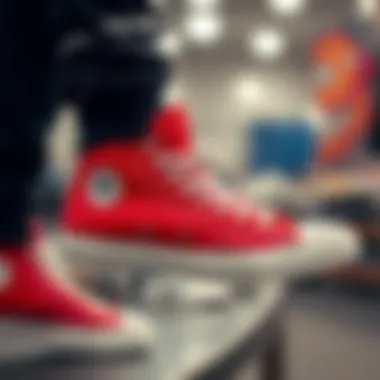 Variety of Converse footwear and apparel on sale