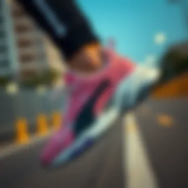 Elegant and stylish Puma 90's Runner Nu Wave showcased in a dynamic pose