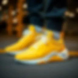 Stylish Puma golden yellow shoe design