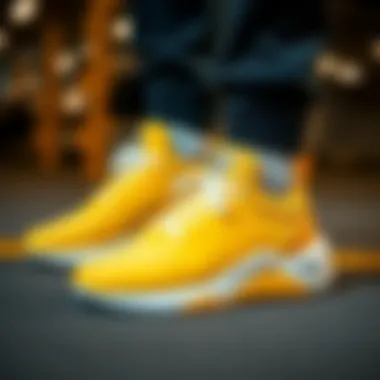 Stylish Puma golden yellow shoe design