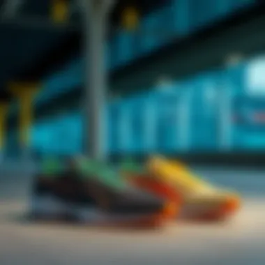 Stylish arrangement of Puma Axis shoes on a modern backdrop