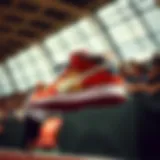 Puma Dunk in Action Dynamic action shot of a Puma Dunk in motion during a sporting event