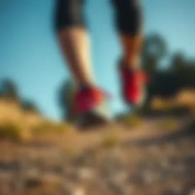 Runner testing Puma Twitch Runner Trail shoes on a trail