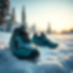 Puma Twitch Runner Trail shoes in a snowy landscape