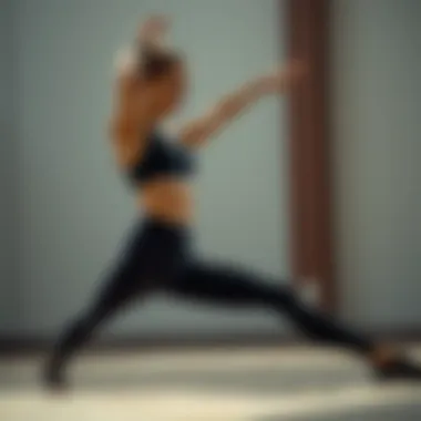 Athlete performing stretches while wearing functional running tights