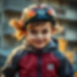 Dynamic child in Salomon sports gear