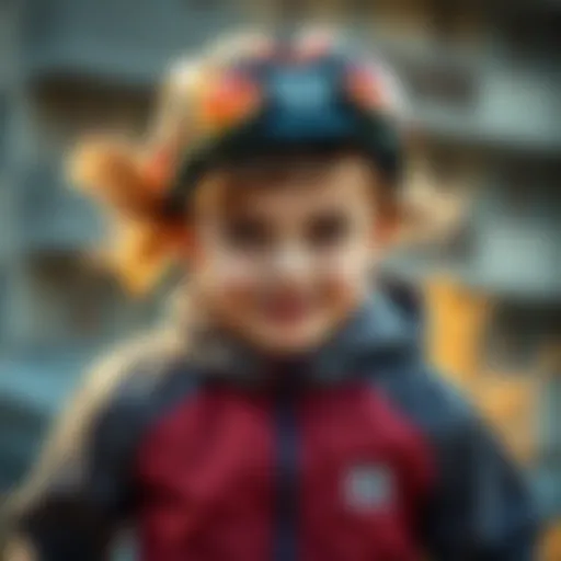 Dynamic child in Salomon sports gear