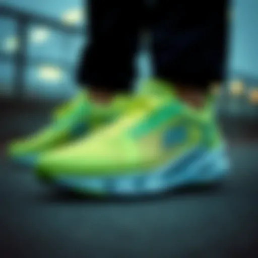 Dynamic footwear design showcasing Skechers innovation