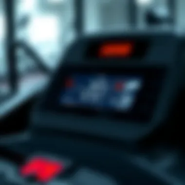 Close-up of Slazenger treadmill console displaying workout metrics