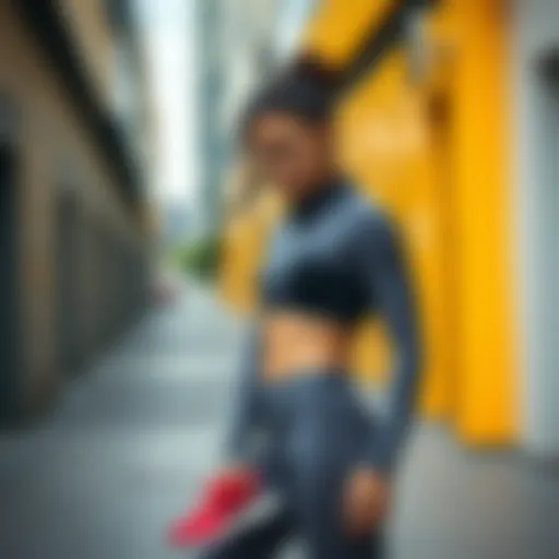 Dynamic activewear in urban setting