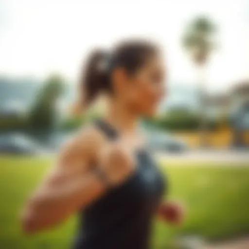 Illustration of a person exercising outdoors, showcasing the connection between physical activity and skin health