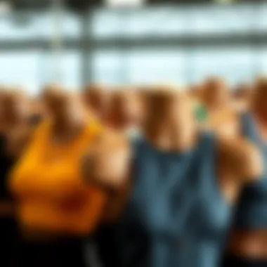 Diverse Athletic Top Styles A vibrant collection of athletic tops showcasing various styles and materials.