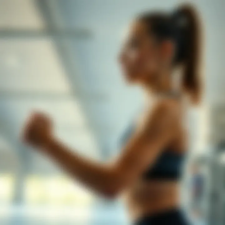 Athletic Performance in Action An athlete exercising in a well-fitted functional top, demonstrating performance wear in action.