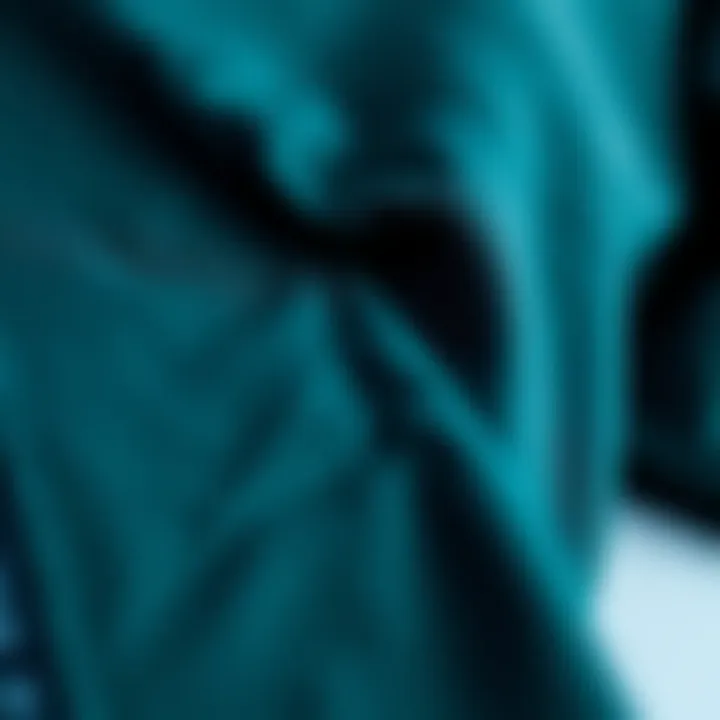 Close-up of jacket fabric showcasing texture