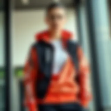 Stylish sporty jacket in a modern setting