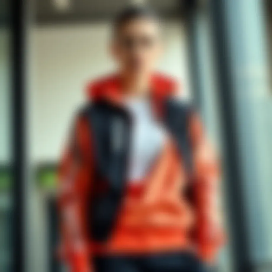 Stylish sporty jacket in a modern setting