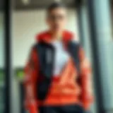 Chic Sporty Jacket Look Stylish sporty jacket in a modern setting