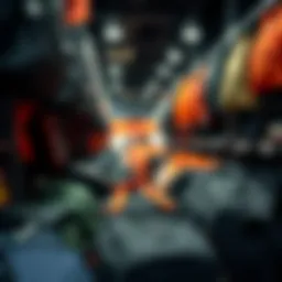 A variety of sports bags displayed in a store