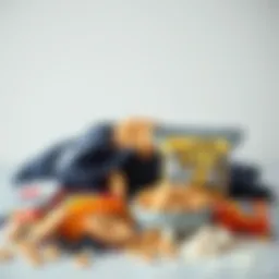 An assortment of sugar-free snacks arranged aesthetically