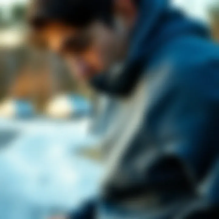 Sweat jacket in an outdoor activity