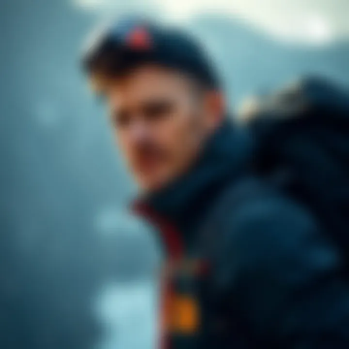 A hiker wearing The North Face Summit Series during an outdoor trek
