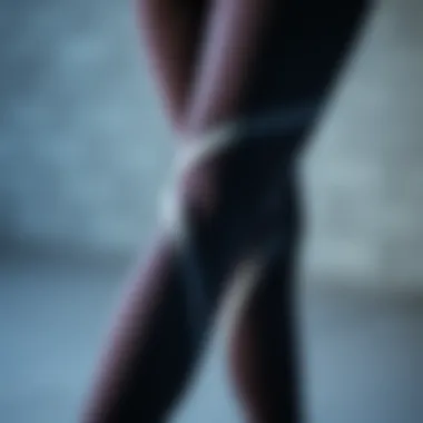 A close-up of sports leggings demonstrating their functional design