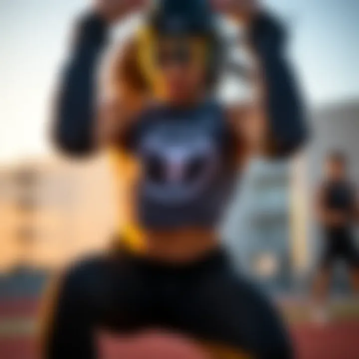 Trendy sports apparel for workouts