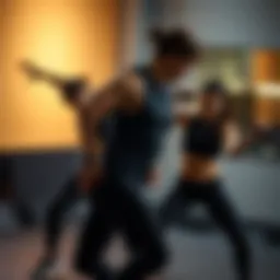 Dynamic partner exercises showcasing teamwork