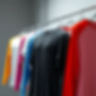 A collection of long sleeve t-shirts in various colors