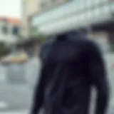 A stylish long sleeve t-shirt in an urban setting