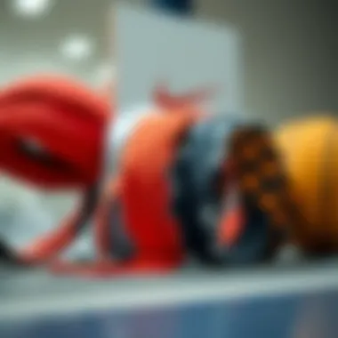 Stylish headbands displayed with various colors and designs