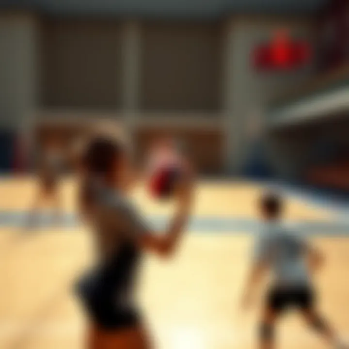 Voleybol oyuncusunun sayı işareti yapması