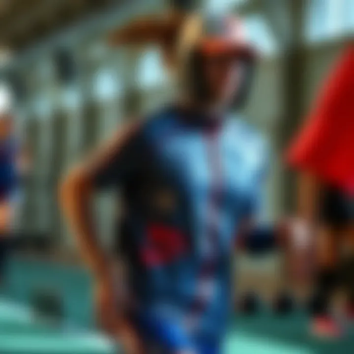 Performance-enhancing sports clothing in action