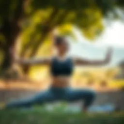 Serene yoga pose in nature