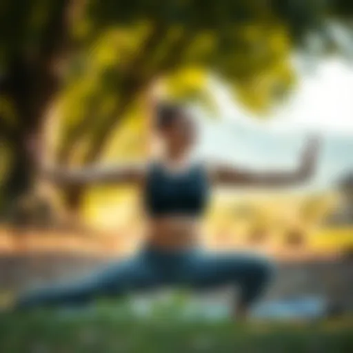 Serene yoga pose in nature