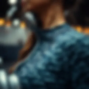 Close-up of stylish workout apparel