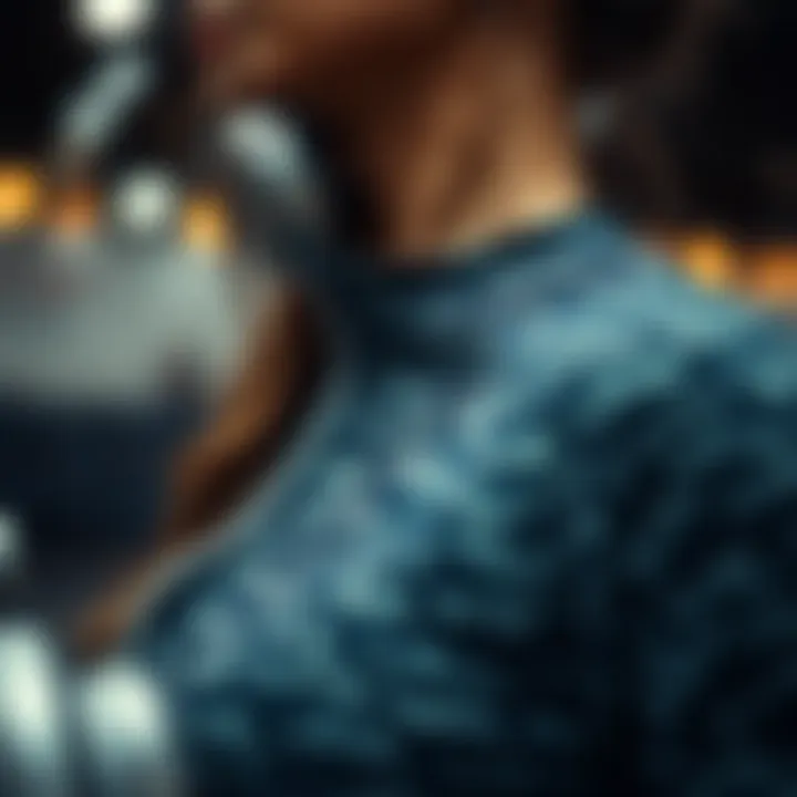 Close-up of stylish workout apparel