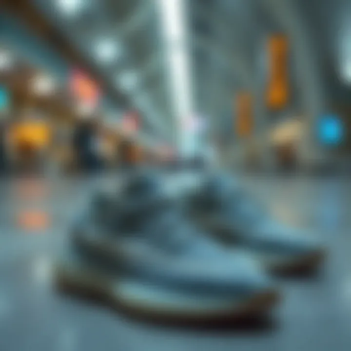 Yeezy slippers in a fashionable setting, highlighting their market influence