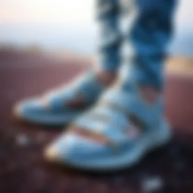 Yeezy sandals showcasing unique design elements